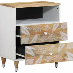 VIDAXL - Table de chevet 50x33x60 cm bois de manguier massif