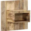VIDAXL - Table de chevet 50x27x50 cm bois massif de manguier brut
