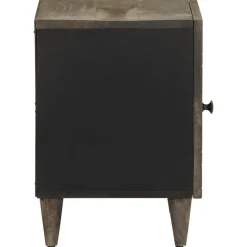 VIDAXL - Tables chevet 2 pcs gris clair 40x33x46 cm bois manguier solide