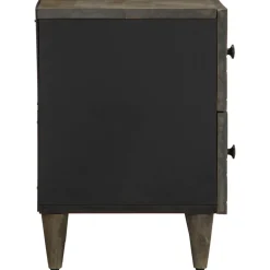 VIDAXL - Tables chevet 2 pcs gris clair 40x33x46 cm bois manguier solide