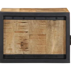 VIDAXL - Tables de chevet 2 pcs 40x35x25 cm bois de manguier massif brut