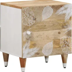 VIDAXL - Tables de chevet 2 pcs 40x33,5x46 cm bois de manguier solide