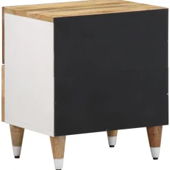 VIDAXL - Tables de chevet 2 pcs 40x33,5x46 cm bois de manguier solide