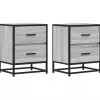 VIDAXL - Tables de chevet 2 pcs sonoma gris 40x31x50 cm bois ingénierie