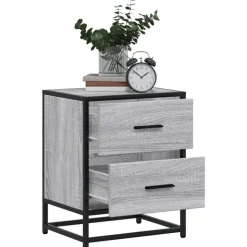 VIDAXL - Tables de chevet 2 pcs sonoma gris 40x31x50 cm bois ingénierie
