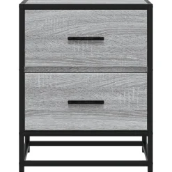VIDAXL - Tables de chevet 2 pcs sonoma gris 40x31x50 cm bois ingénierie