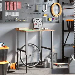 VIDAXL - Établi marron clair 80x60x(71,5-98) cm bois de chêne massif