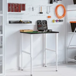 VIDAXL - Établi marron foncé 80x60x(71,5-98) cm bois de chêne massif