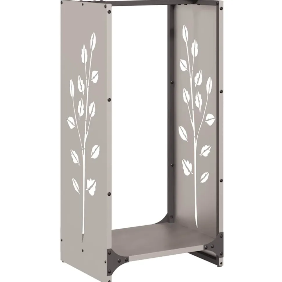 VIDAXL - Étagère à bois 40x30x80 cm acier résistant aux intempéries