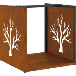 VIDAXL - Étagère à bois 40x40x40 cm acier résistant aux intempéries