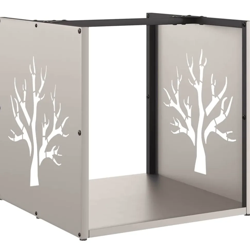 VIDAXL - Étagère à bois 40x40x40 cm acier résistant aux intempéries