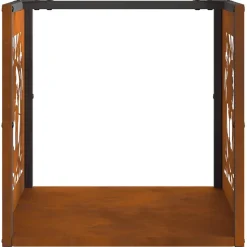 VIDAXL - Étagère à bois 40x40x40 cm acier résistant aux intempéries