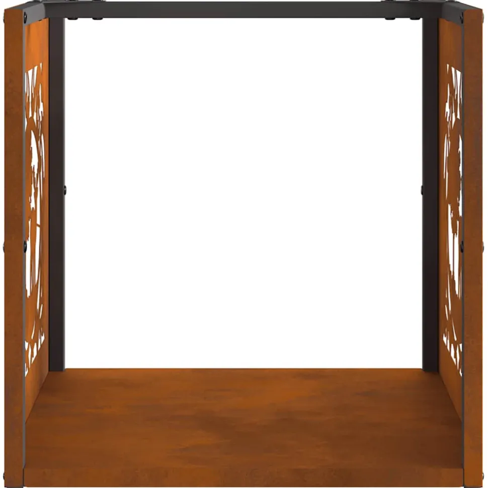 VIDAXL - Étagère à bois 40x40x40 cm acier résistant aux intempéries