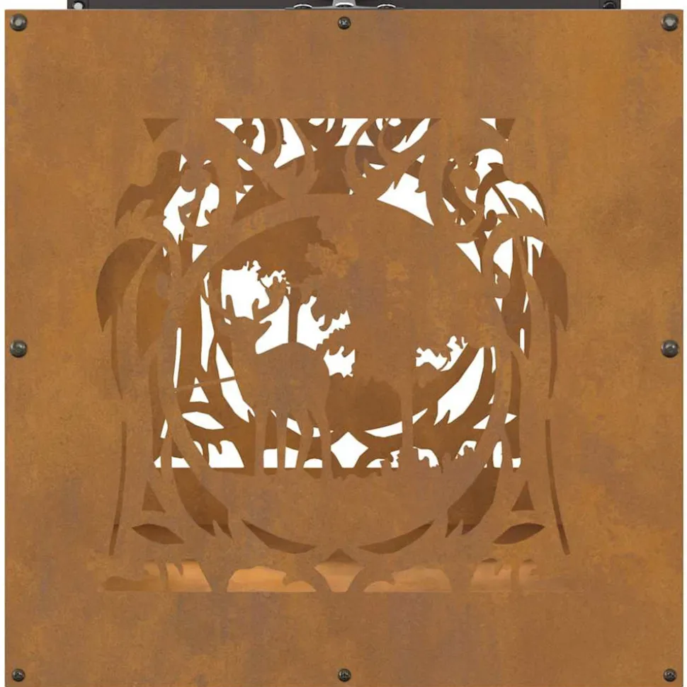 VIDAXL - Étagère à bois 40x40x40 cm acier résistant aux intempéries