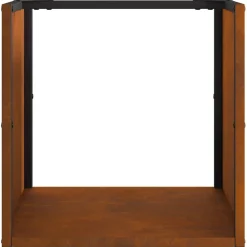 VIDAXL - Étagère à bois 40x40x40 cm acier résistant aux intempéries