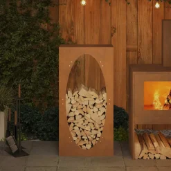 VIDAXL - Étagère à bois 50x23x100 cm acier résistant aux intempéries