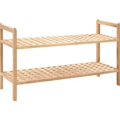 VIDAXL - Étagère à chaussures bois de noyer massif 69 x 26 x 40 cm