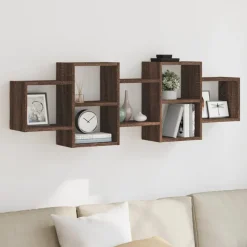 VIDAXL - Étagère murale chêne marron 129x18x42 cm bois d'ingénierie