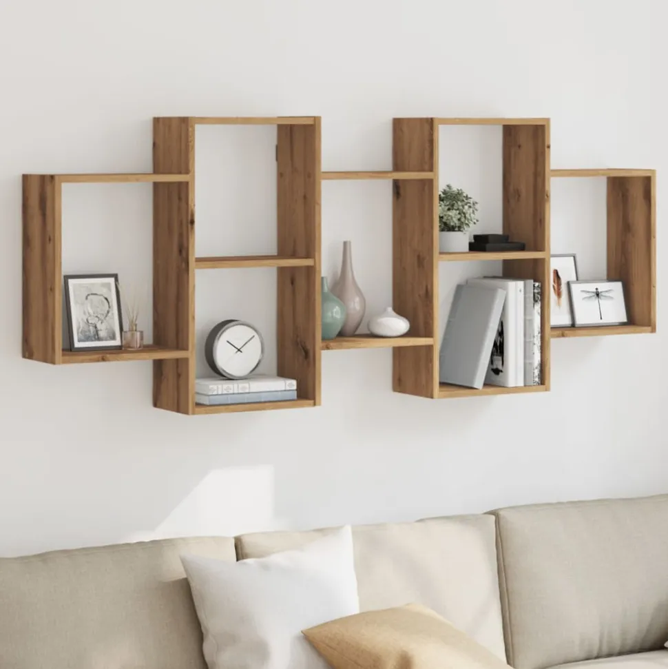 VIDAXL - Étagère murale chêne artisanal 159x18x65 cm bois d'ingénierie