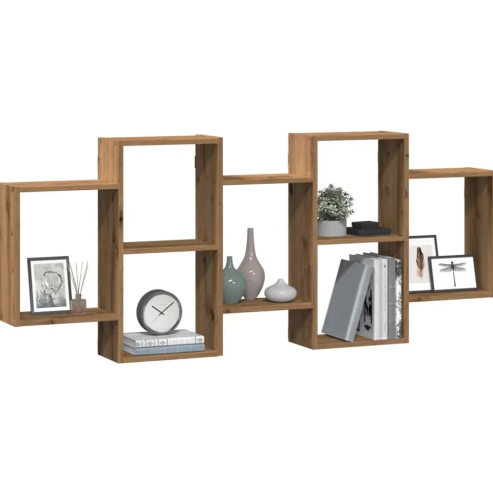 VIDAXL - Étagère murale chêne artisanal 159x18x65 cm bois d'ingénierie