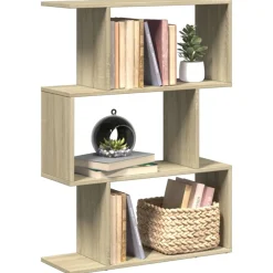 VIDAXL - Étagère séparatrice de pièce 3 niveaux chêne sonoma 70x24x97 cm