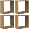 VIDAXL - Étagères cube murales 4 pcs chêne artisanal bois d'ingénierie