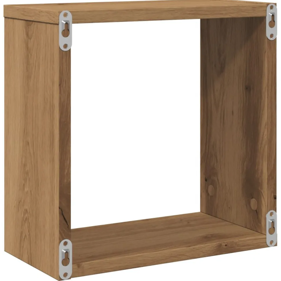 VIDAXL - Étagères cube murales 4 pcs chêne artisanal bois d'ingénierie