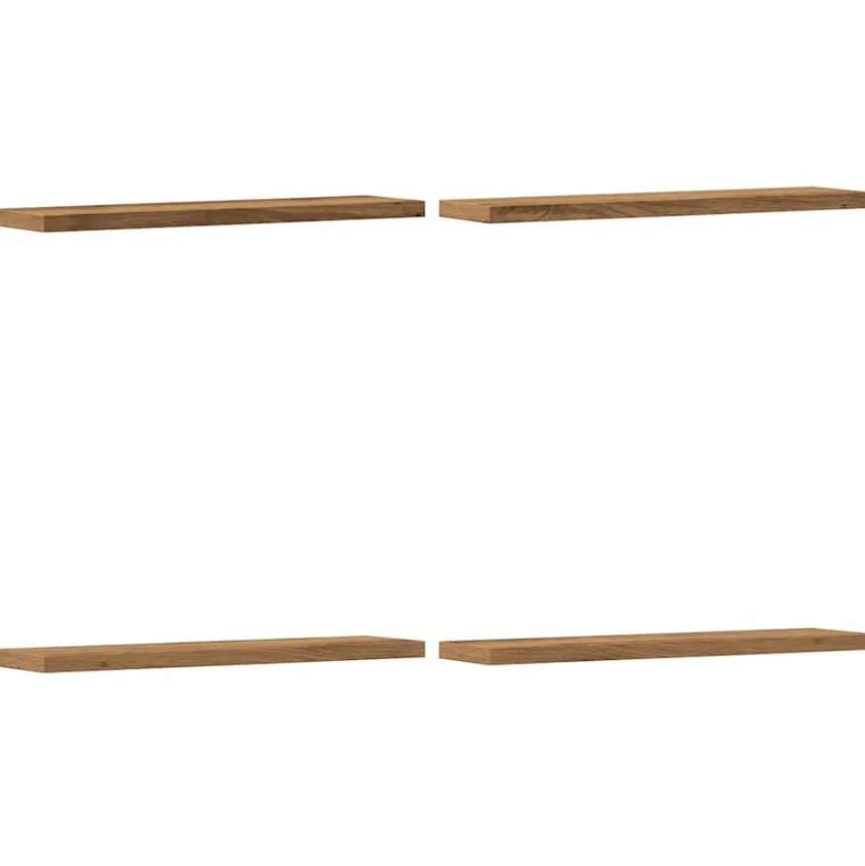 VIDAXL - Étagères murales 4 pcs chêne artisanal 40x10x1,5 cm