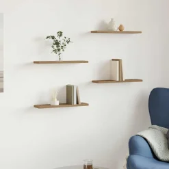 VIDAXL - Étagères murales 4 pcs chêne artisanal 40x10x1,5 cm