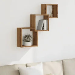 VIDAXL - Étagères murales forme de cube chêne artisanal bois ingénierie