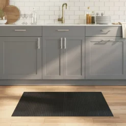 VIDAXL - Tapis rectangulaire noir 70x100 cm bambou