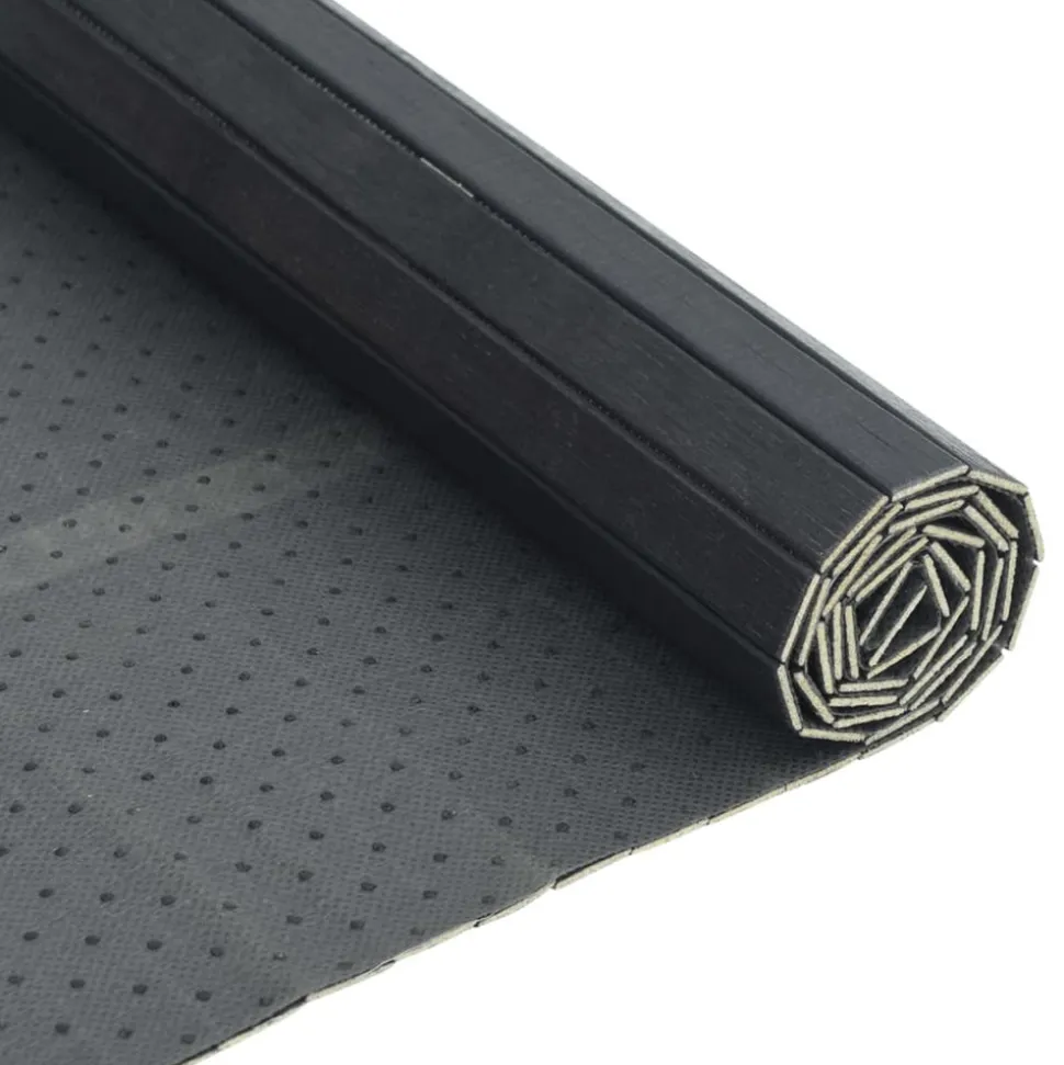 VIDAXL - Tapis rectangulaire gris 60x100 cm bambou