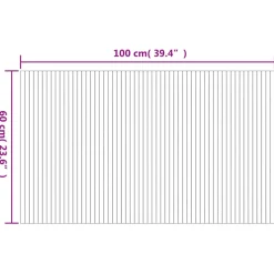 VIDAXL - Tapis rectangulaire marron 60x100 cm bambou