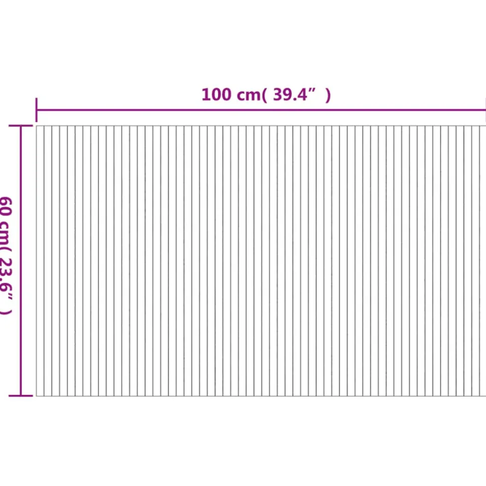 VIDAXL - Tapis rectangulaire marron 60x100 cm bambou