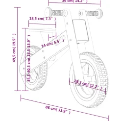 VIDAXL - Vélo d'équilibre pour enfants imprimé gris