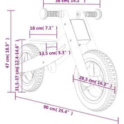 VIDAXL - Vélo d'équilibre pour enfants rouge