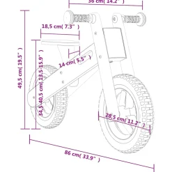 VIDAXL - Vélo d'équilibre pour enfants imprimé bleu