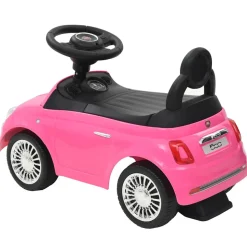 VIDAXL - Voiture à chevaucher fiat 500 rose