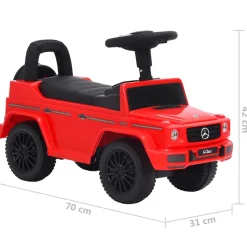 VIDAXL - Voiture à pédales mercedes-benz g63 rouge