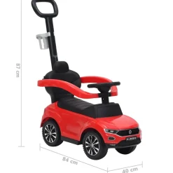 VIDAXL - Voiture à pédales volkswagen t-roc rouge