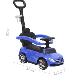 VIDAXL - Voiture à pousser mercedes-benz c63 bleu