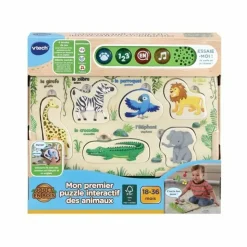 VTECH - Jouet en bois interactif - vtech - mon premier puzzle des animaux
