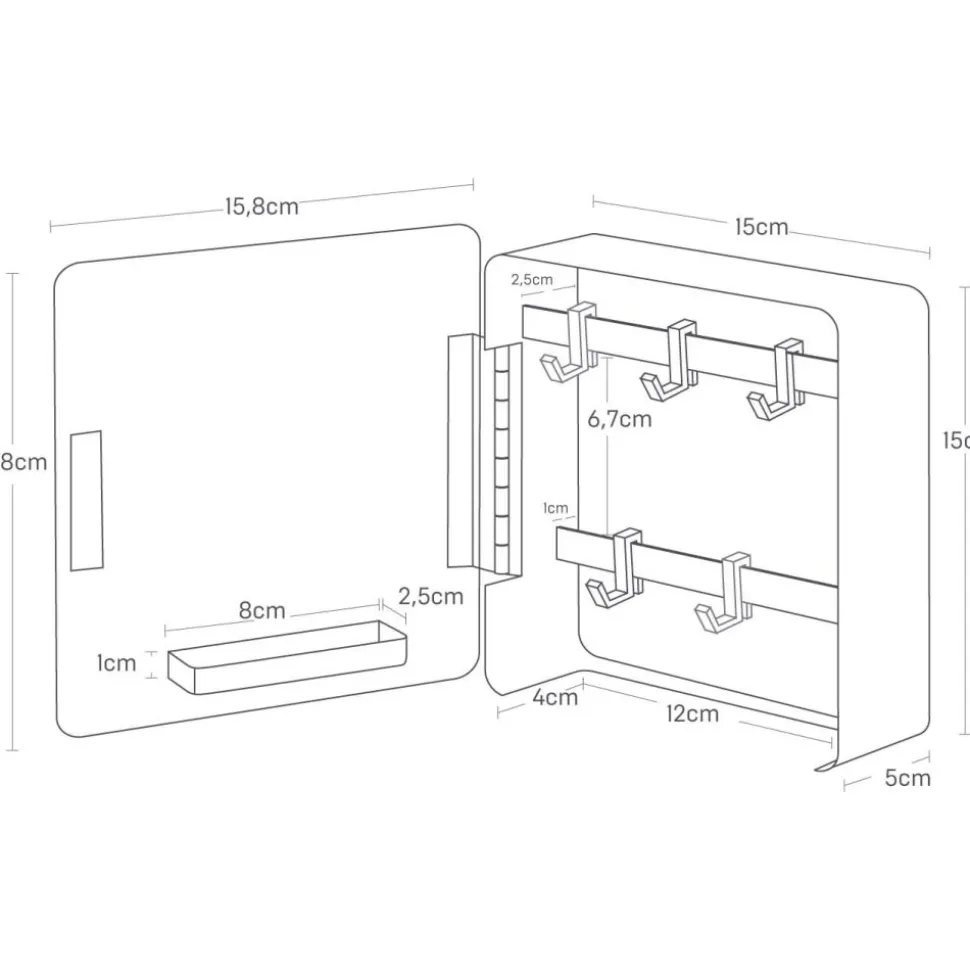 YAMAZAKI - Boîte à clés magnétique rin key box