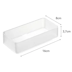 YAMAZAKI - Set de 2 rangements empilables tower 16 x 8 x 3,7 cm