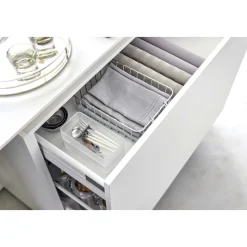 YAMAZAKI - Set de 2 rangements empilables tower 16 x 8 x 3,7 cm