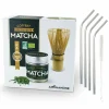 YOUDOIT - Coffret découverte du thé matcha + 4 pailles en inox