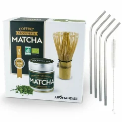 YOUDOIT - Coffret découverte du thé matcha + 4 pailles en inox