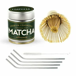 YOUDOIT - Coffret découverte du thé matcha + 4 pailles en inox