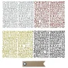 YOUDOIT - Kit stickers alphabets à paillettes + 20 étiquettes kraft fanion