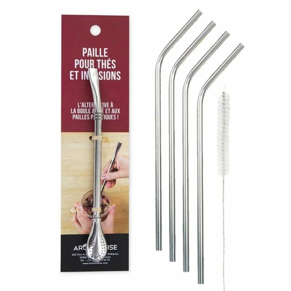 YOUDOIT - Paille avec filtre intégré + 4 pailles standard en inox